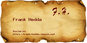 Frank Hedda névjegykártya